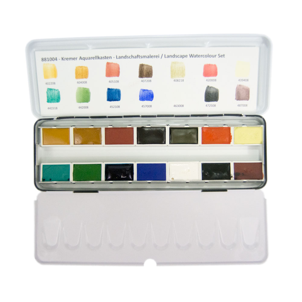 Angora Opaque Watercolor Multi-Color 14 Pan Set - Assorted Colors