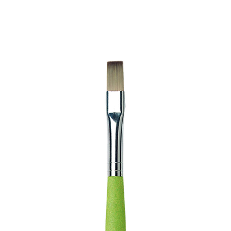 da Vinci Student Series 374 Fit for School and Hobby Paint Brush Size 24 374-24 Flat Elastic Synthetic with Green Matte Handle 
