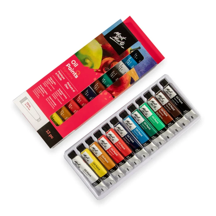 Mont Marte Oil Paints Signature Set 12pc x 12ml - Image 2